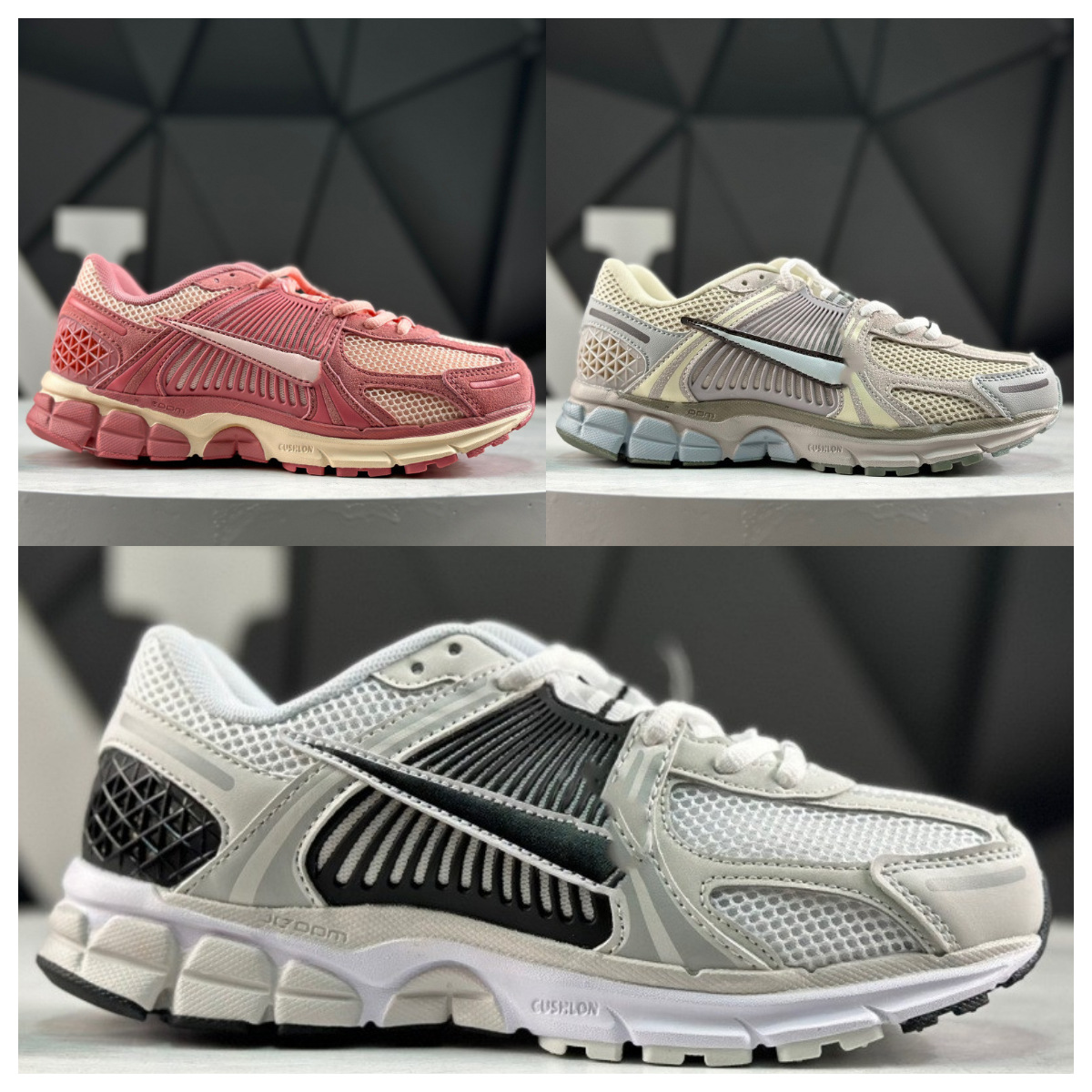 Pure original Vomero 5 retro dad shoes, marathon mesh patchwork, distressed design, thick sole, unisex style, Y2K millennium aesthetic
