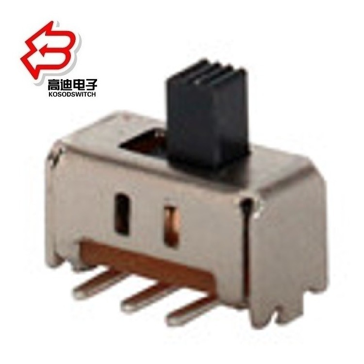 热销两档拨动开关2档 两位拨码开关3脚竖立  迷你滑动开关2档插脚