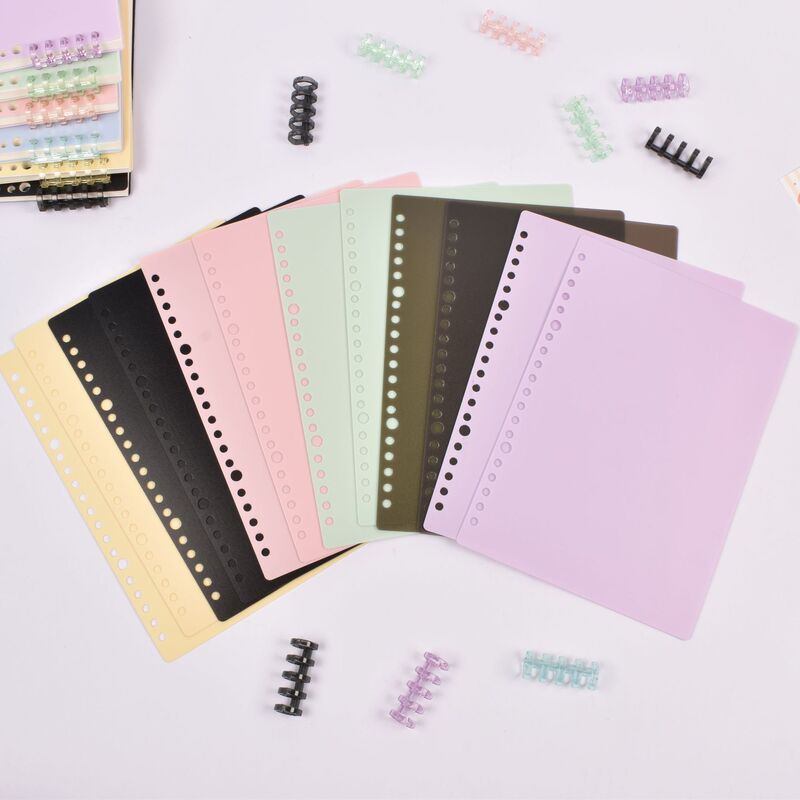 Factory Direct Sales Pp Colorful Loose-Leaf Cover A4/B5/A5 Binding Protective Cover Loose-Leaf Binding 30 Holes 26 Holes 20 Holes Factory Direct Sales Pp Colorful Loose-Leaf Cover A4/B5/A5 Binding Protective Cover Loose-Leaf Binding 30 Holes 26 Holes 20 Holes