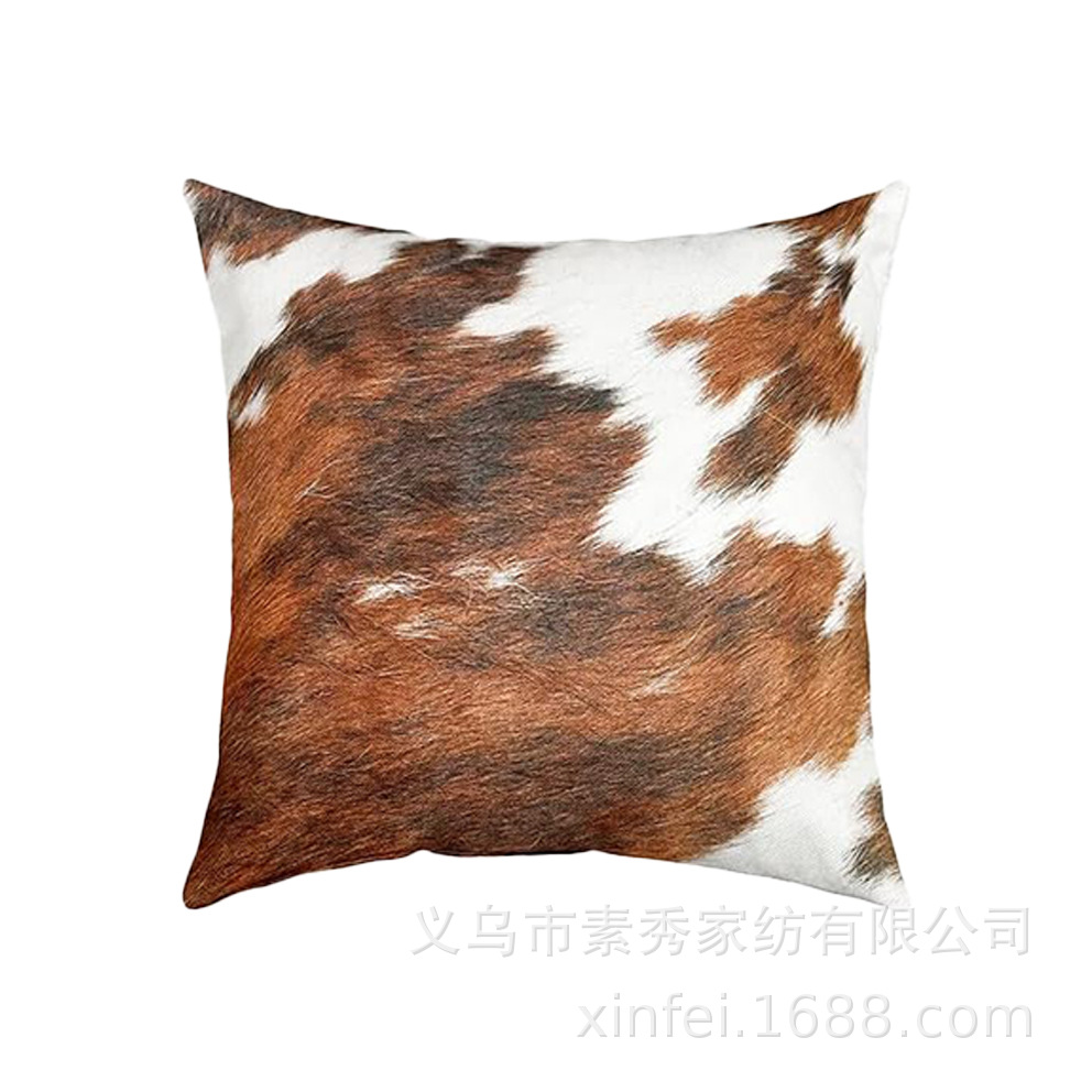 Transfronterizo amazónico Xiyin yak highland ganado animal sofá sala de estar respaldo decoración almohada abraza almohada cubierta de cojín image 19