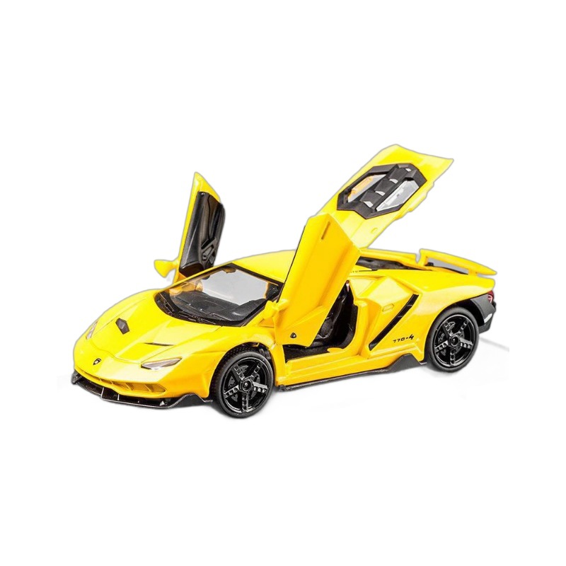 Jianyuan aleación coche modelo 1:32 Lanbo LP770 pista coche deportivo tire hacia atrás con sonido y luz modelo de coche de juguete adornos