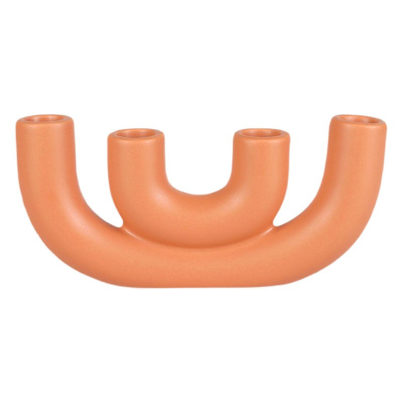 Nórdico moderno simple ins estilo candelabro de cerámica decoración de escritorio modelo sala de estar decoración suave decoración al por mayor