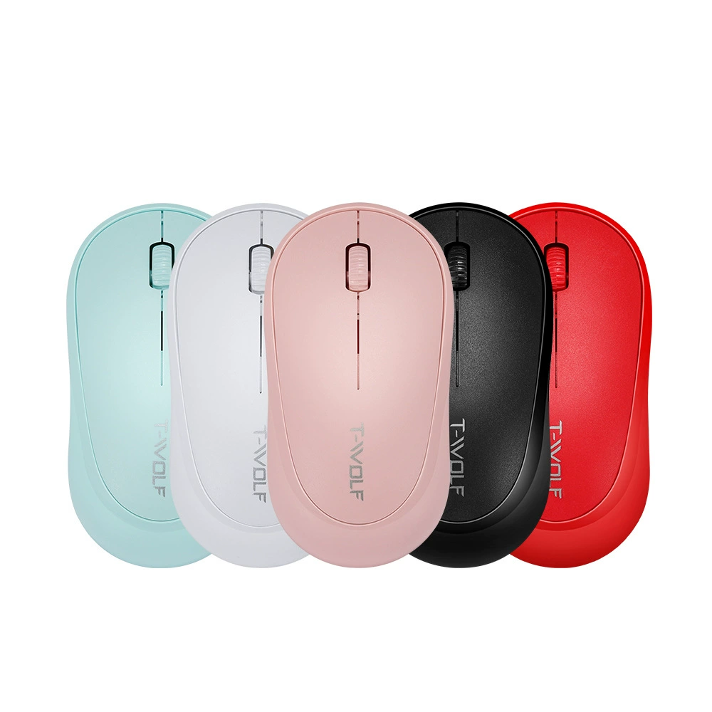 TWOLF Thunder Wolf Q18 wireless mouse office business Macaron 2.4g energy-saving notebook desktop universal