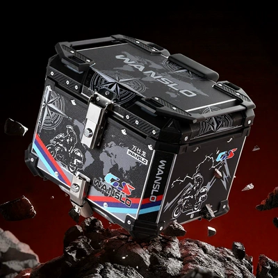 Motorcycle trunk: Large-Capacity Aluminum Alloy Motorcycle