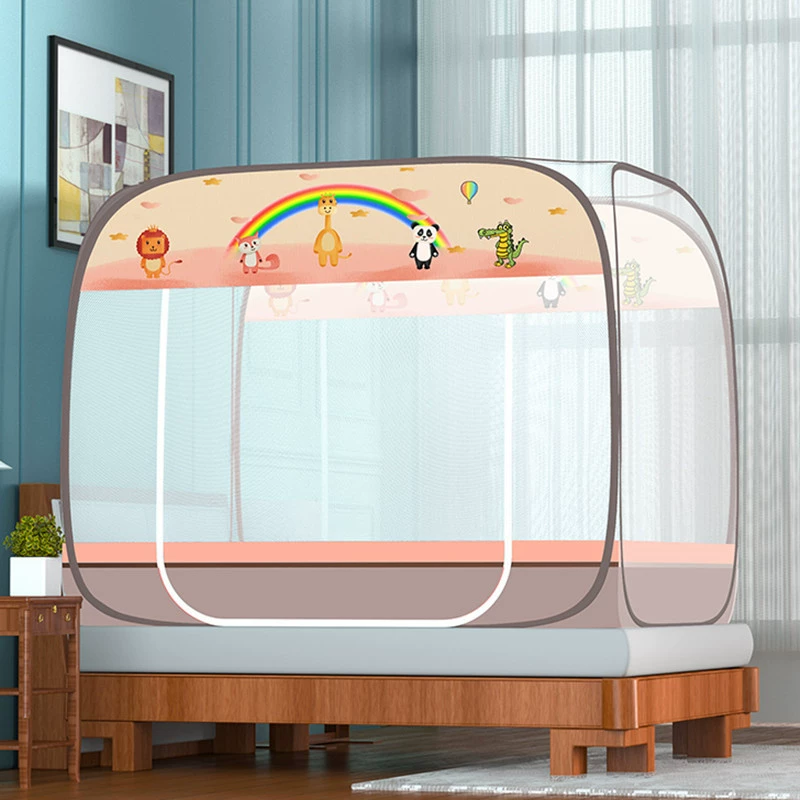 Антимоскитная ткань, двойная дверь, бездонное шифрование, Юрта, без установки, 1,5 метра, 1,8 м, москитная сетка, односпальная двуспальная кровать, бытовая