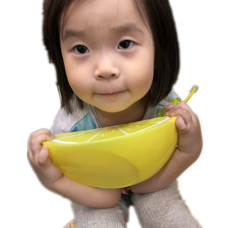 INS dibujos animados para niños piña vaso de plástico sandía limón verano paja agua Taza útil agua Taza
