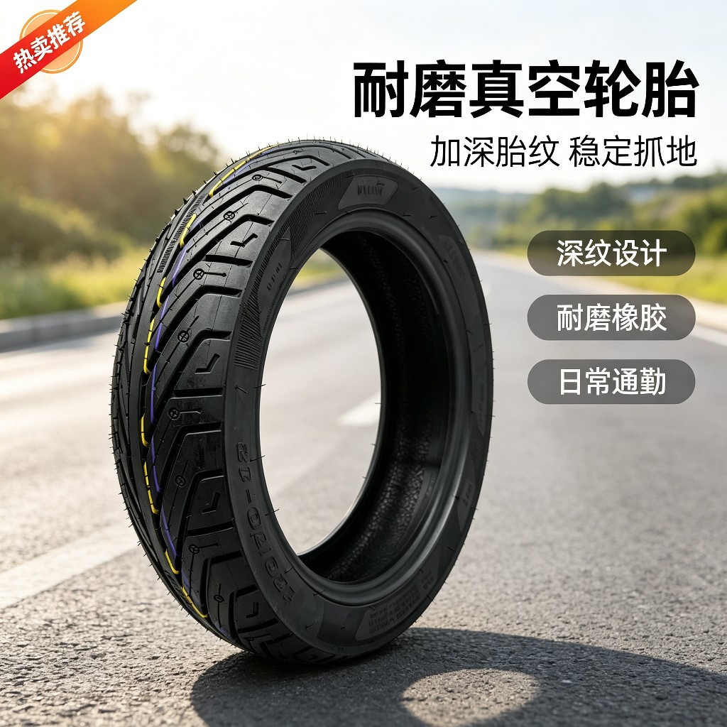 Brand new, unopened 120/70-12 vacuum semi-hot-melt, anti-slip and wear-resistant design with eight thick layers, vacuum tire