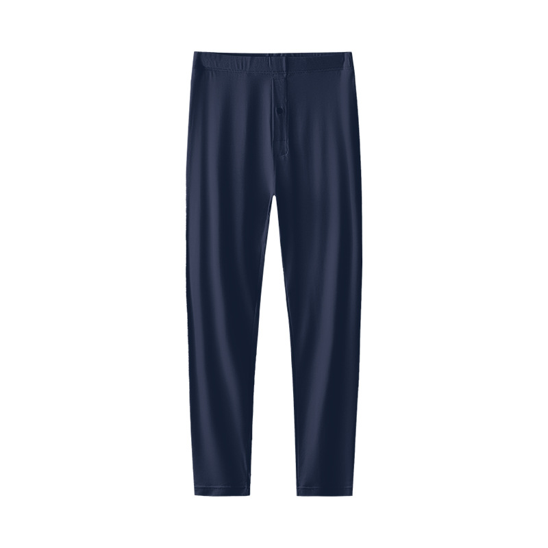 60 pantalones largos modales de doble cara para hombres de otoño e invierno de color sólido Pantalones slim-Fit polainas calientes sin costuras en stock pelo rápido