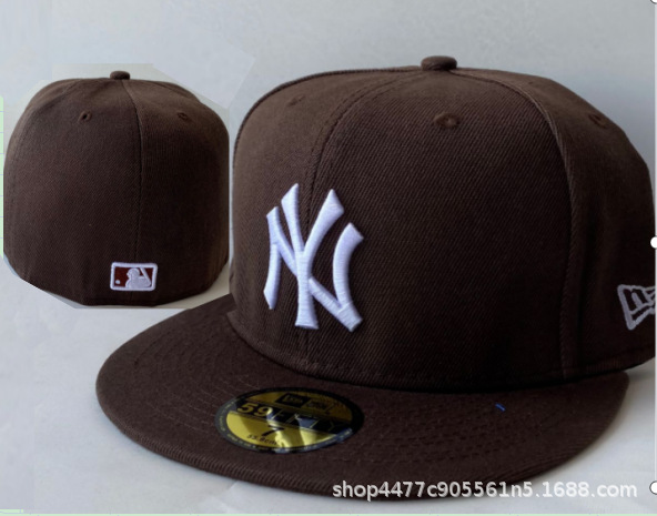 Sombreras de béisbol totalmente cerradas para hombres no ajustables, sombreros de baile callejero totalmente cerrados, sombreros de borde plano, sombreros de tamaño americano