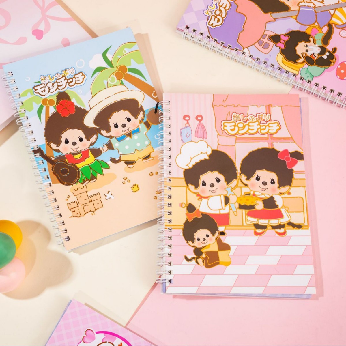 新款蒙奇奇A5线圈本卡通可爱彩页记事本创意高颜值笔记本学生文具