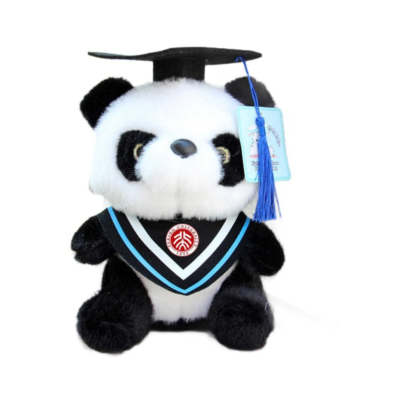 Temporada de graduación Panda Doctor Bear Kindergarten Examen de ingreso a la universidad Regalo Licenciatura Bear Impresión Logotipo Nombre de la insignia de la escuela Muñeca de clase