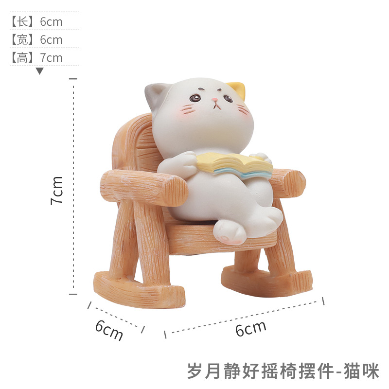 Lindo Panda reclinable resina pequeña Decoración Oficina de moda de escritorio decoración creativa regalo de descompresión