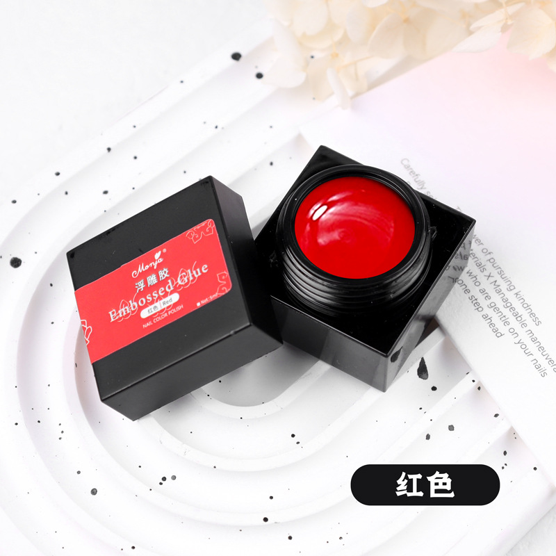 Pegamento de alivio de uñas de estilo japonés pegamento de fototerapia pintura línea de dibujo espejo de alivio tridimensional de plata dorada pegamento de esmalte de uñas al por mayor