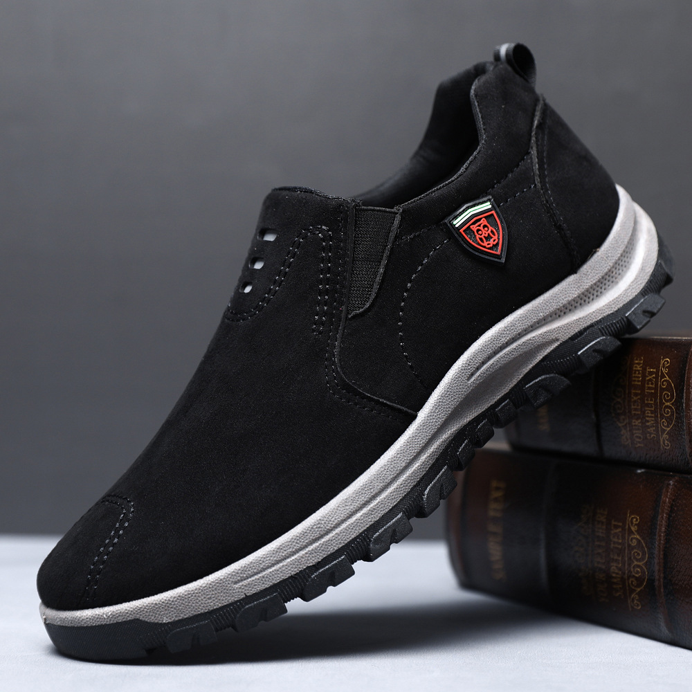 New casual men's for spring 2024, lightweight and breathable canvas surface, one foot lazy shoes, wear-resistant_voghion.com