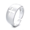 Personality Simple Hollow Cross -Striel Ring Women's Joint Fingers Little Finger Ring Girls Cold Width Wide Face Ring toe Tide Jewelry