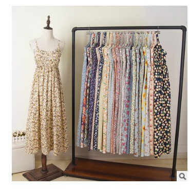 Summer New Color Summer Large Size Women's Clothing Sling Seaside Vacation Dress Long Dress Beach Dress Women