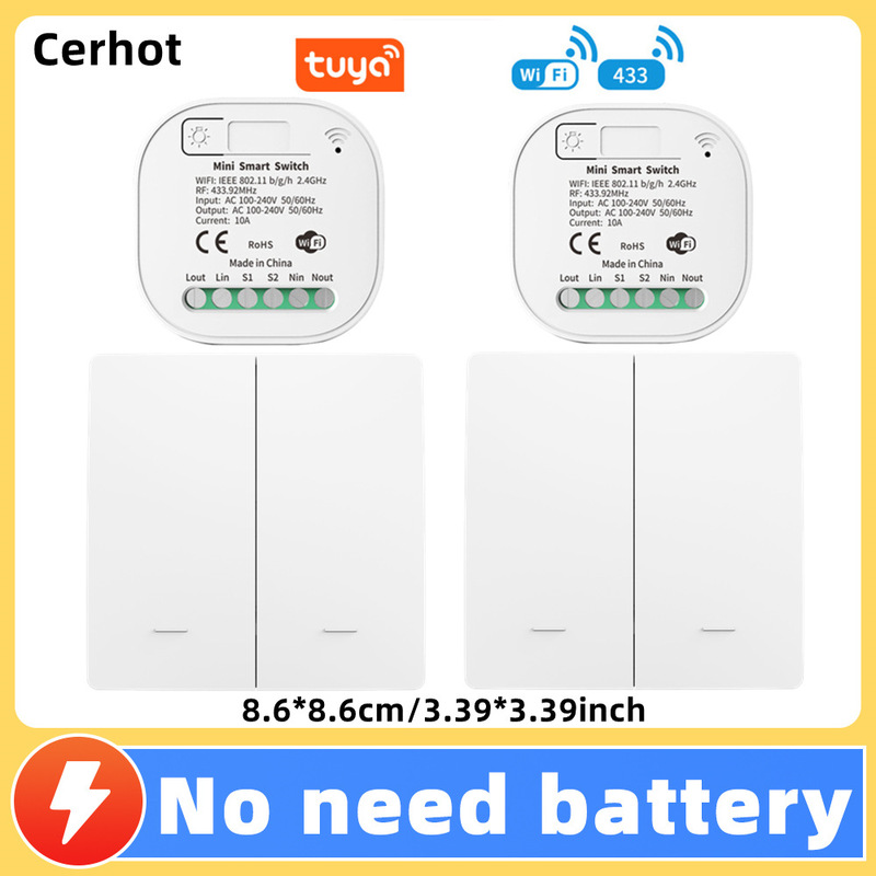電池不要、防水、スマート、自己発電、ワイヤレス、動力エネルギー式スイッチ、リバウンド式、家庭用、リモート操作、自由に貼れるリモコンボタン|undefined
