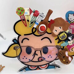 新爆款眼镜支架发夹收纳架亚克力可爱家用多功能展示桌面装饰摆件