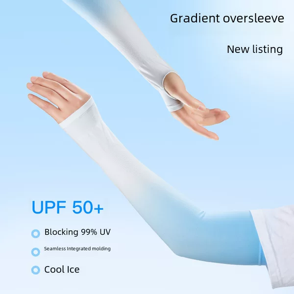 Gradient Ice Sleeve Sunscreen Sleeve Women's Summer Thin UV-resistant Ice Silk Hand Sleeve Arm Armguard Arm Sleeve Driving