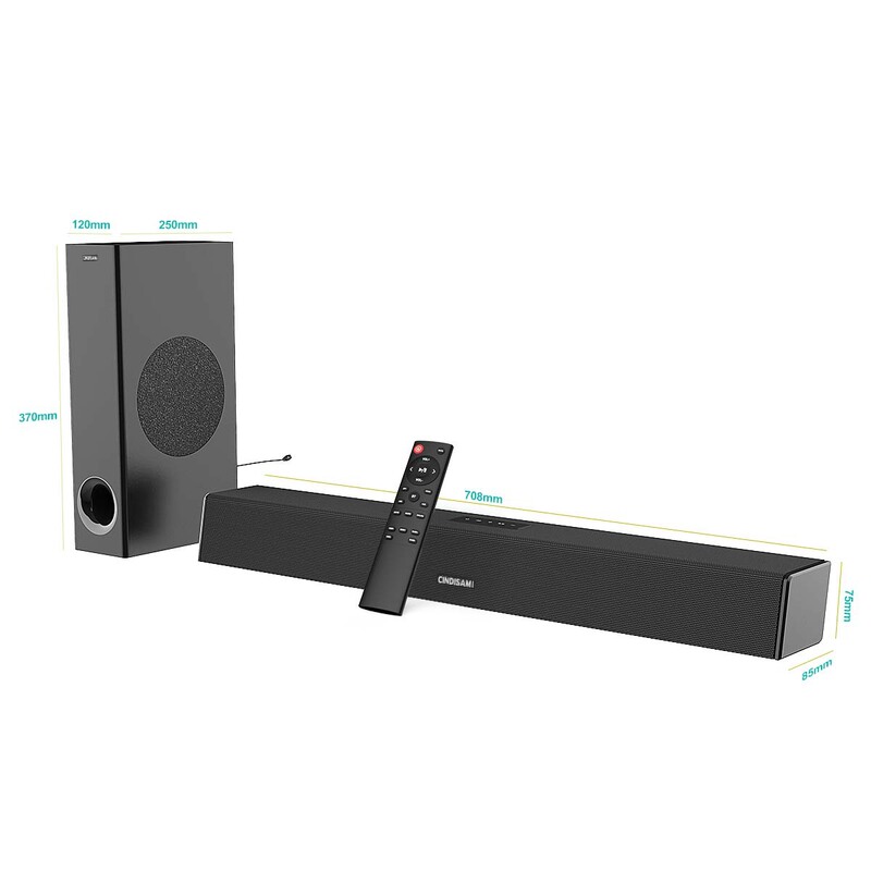 Pillow-Top Speaker Soundbar Soundbar Strip-Shaped Tv Speaker Wireless Home Theater 120W High-Power Sound