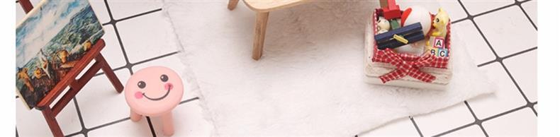 Short Plush Window Mat, Balcony Mat, Faux Wool, Non-Slip Particle Bottom, Washable, Dressing Room Mat, Window Mat, Floor Mat for Winter
