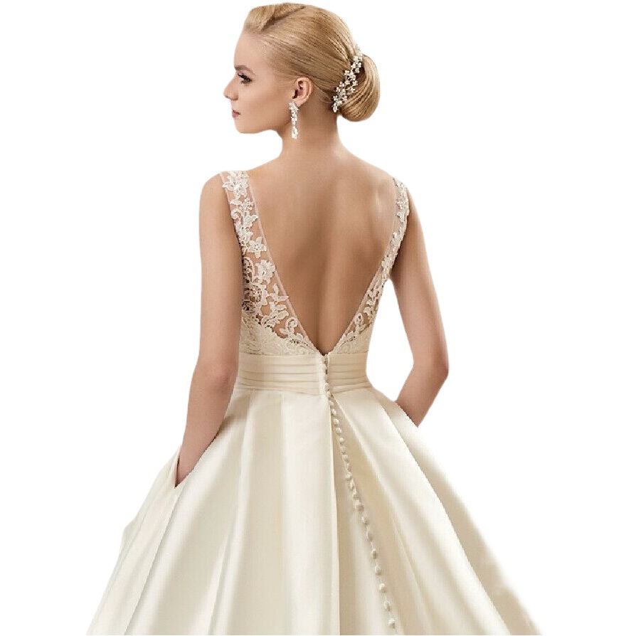 Vestido de novia para novias, nueva colección primavera 2026, estilo de comercio exterior con cola y tirantes dobles, vestido de novia de talla grande para embarazadas.