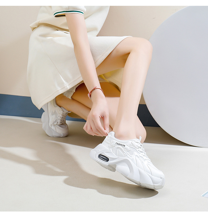 Ins coréen Net coupe basse papa chaussures femmes 2024 automne nouveau respirant étudiant sport hauteur augmenter loisirs YB2808_voghion.com