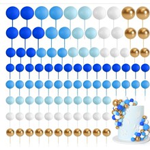 75pcs混装蛋糕泡沫球金银球彩球摆件插件生日派对甜品台装饰批发