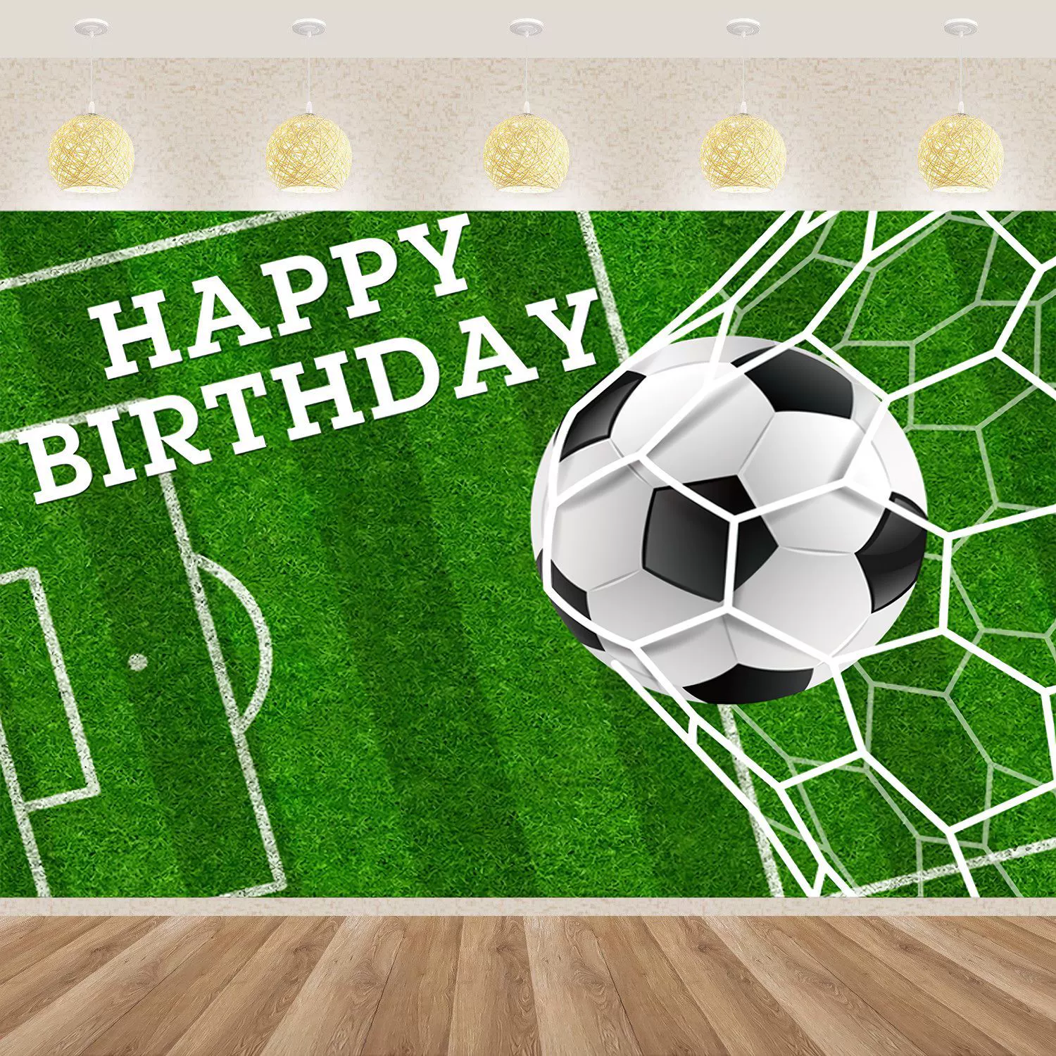 Трансграничный амазонский футбольный выстрел тема фона вентилятора день рождения съемка фоновой ткани виниловый материал фоновой ткани