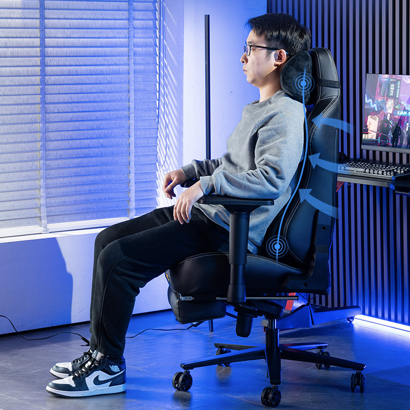 eスポーツチェア、マッサージ付き競技用ゲームチェア、昼休み、快適なリクライニングコンピュータチェア、長時間座っても疲れにくいゲーミングチェア|undefined