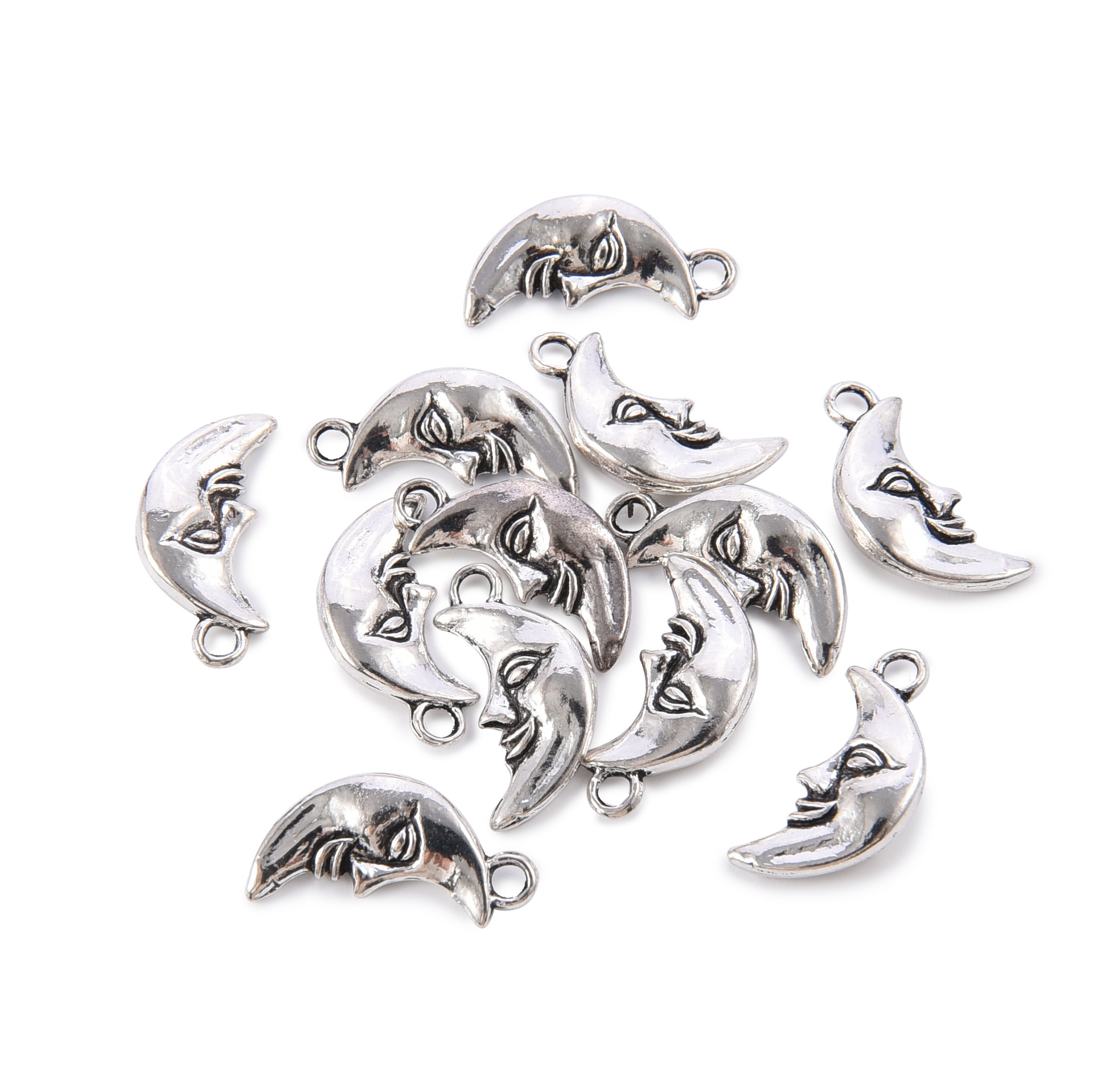 Accesorios de joyería de bricolaje modelos mixtos retro estrella luna aleación colgante joyería material hecho a mano amor colgante de cara sonriente