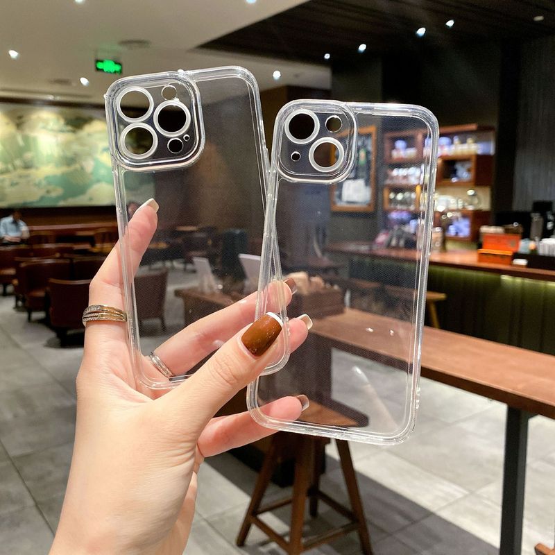 透明ストレートエッジ適用アップル15ProMax携帯ケースTPUソフトiphone11全包シンプル16保護カバー|undefined