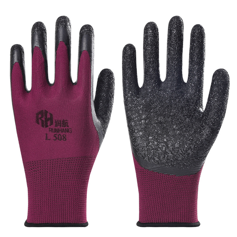 런항 레드 원사 블랙 플랫 교수형 주름