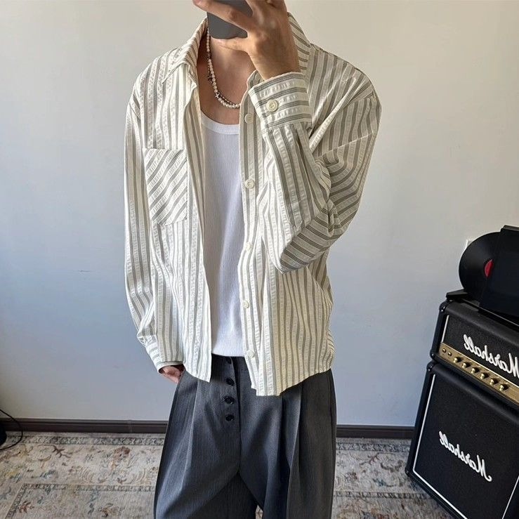 Japanese retro shirt for men and women for leisure