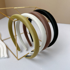 French-style elegant satin hairband, 2024 new Korean version, versatile and popular hair accessory, solid color hair clip for women