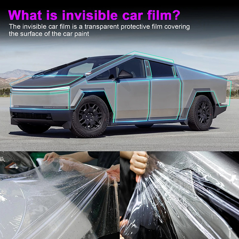 Cross-Border Exclusive Supply of Tpu Pff Film for Tesla's New Version Model Y/3 Pickup Cybertruck Invisible Car Cover