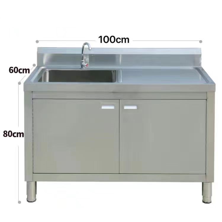Commercial 304 cocina lavabo de acero inoxidable gabinete lavabo de verduras cubierta gabinete de gabinete doméstico comercial