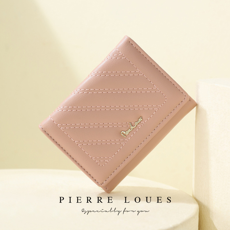 Cross-Border Hot-Selling Popular Recommendation: New Short Style 70% off Zipper Embroidered Thin Wallet with Multiple Card Slots in Chanel Style for Women