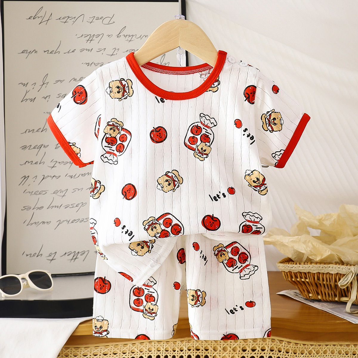 2025 verano nueva ropa para niños pantalones cortos de manga corta para niños, hombres y mujeres, camisetas para bebés, niños y niñas, algodón al por mayor