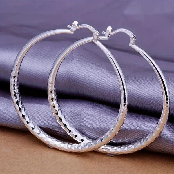 Cross-border Temu hot-selling exquisite ear hoops, earrings, jewelry, fashionable women's simple jewelry, exaggerated large earrings for women