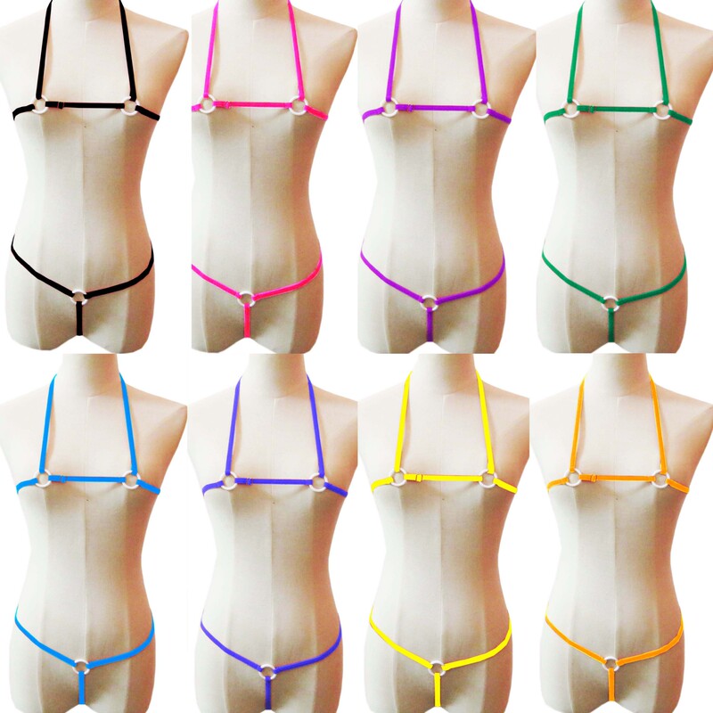 Cross-Border Lace-Up Swimsuit Sexy Intimates Women's Sexy Pajamas Ebay Mini Three-Point Bikini Swimsuit Set