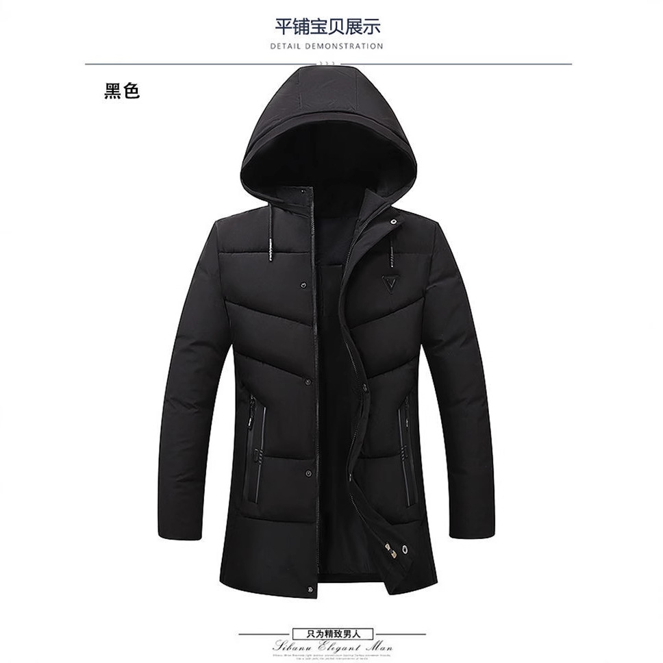 Abrigo acolchado de algodón de invierno para hombres de mediana edad y ancianos de mediana edad abajo Abrigo acolchado de algodón extra-grande engrosada Abrigo con capucha papá desgaste ventas directas de fábrica