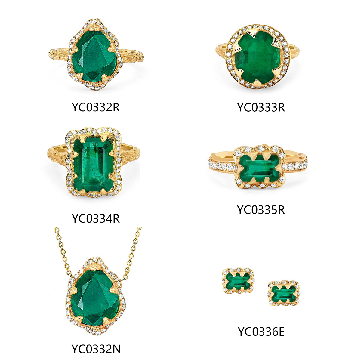 European and American large-carat lab-grown emerald ring, cross-border luxury S925 sterling silver plated with 18k gold, colored gemstone wedding ring