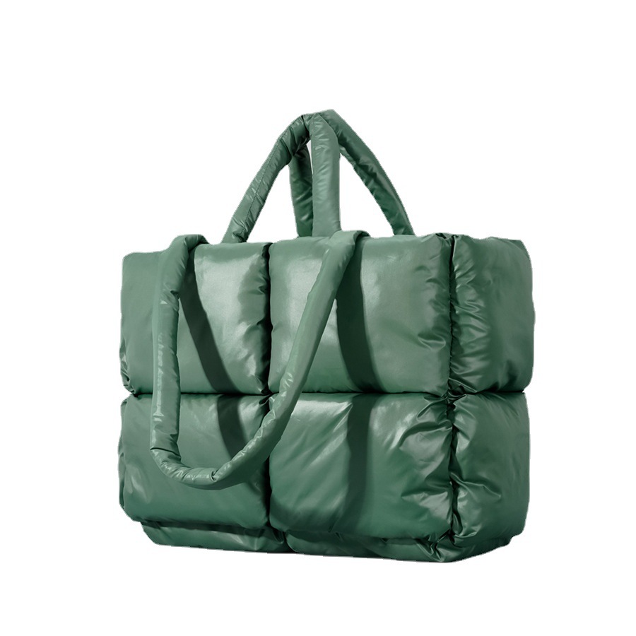 Nuevo más tamaño abajo Chaqueta de algodón de las mujeres suave espacio bolso de algodón moda simple lleno hombro bolsa de mensajero