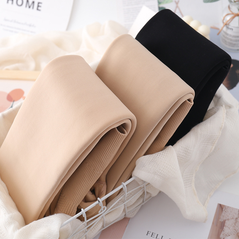 Flesh color light leg artifact women's water light socks white high waist leggings fleece-lined thick pantyhose autumn and winter black stockings