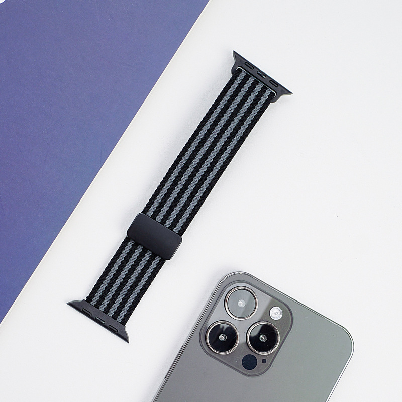 适用苹果applewatchS10降落伞扣条纹iwatch8/9/10智能手表带腕带|undefined