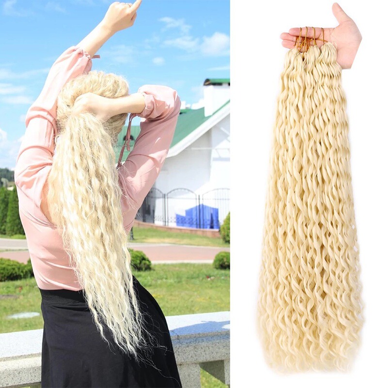 Customized European and American Long Curly Hair Wig for Women Fashion Jessica Chemical Fiber Curly Hair Extensions Crochet Ponytail