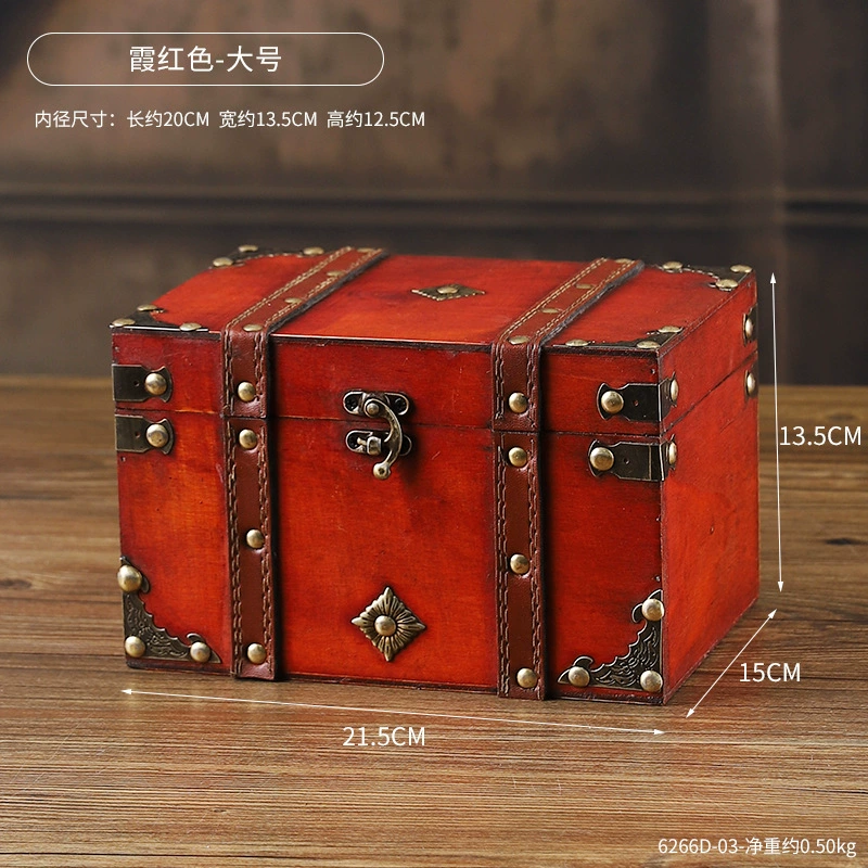 Retro wooden table storage box, wooden box