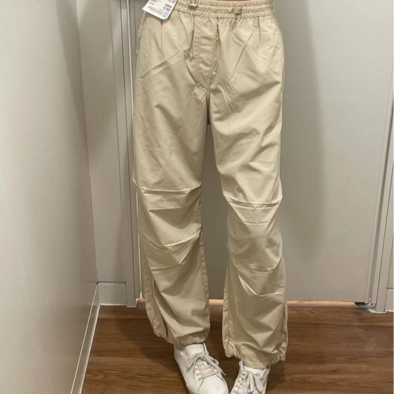 American Retro Paratrooper Cargo Pants Men's Summer Thin High-Waisted Loose Slimming Street Casual Quick-Drying Parachute Pants