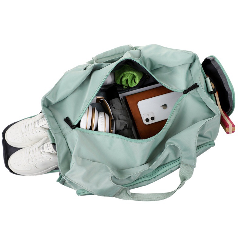 Portable Travel Bag That Can Be Hung on a Suitcase, with Separate Wet and Dry Compartments, Independent Shoe Compartment, Sports Yoga Crossbody Luggage Bag, Lightweight